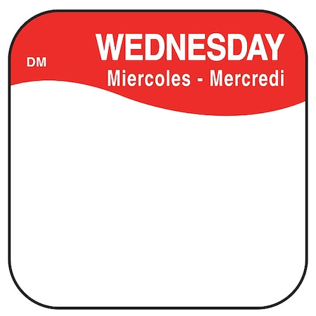 Food Safety Label, Red/White, 3/4 in H MPN:IT110037-3-WED