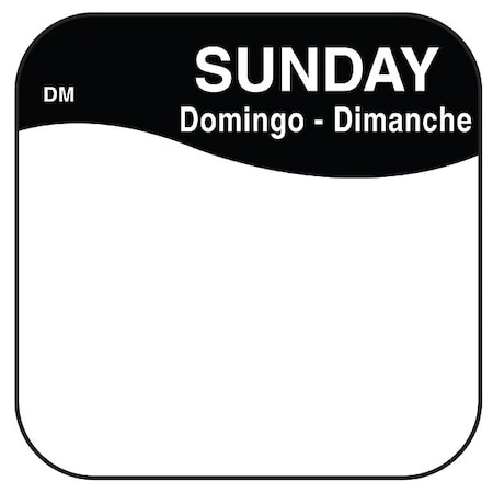 Food Safety Label, Black/White, 3/4 in H MPN:IT110037-7-SUN