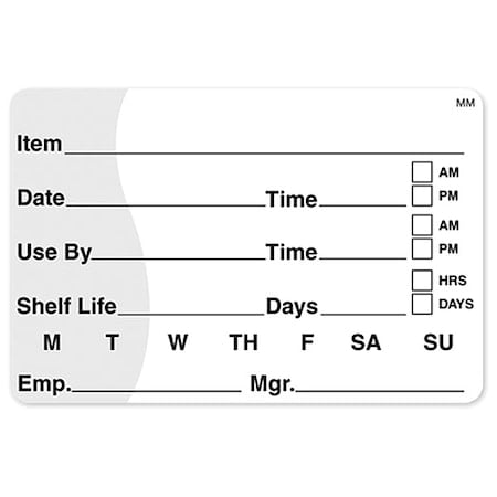 Shelf Life Label, 2 In. H, PK500 MPN:IT120152