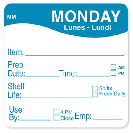 Food Safety Label, Red/White, 2 in H MPN:IT120156-3-WED