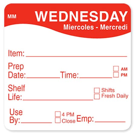 Food Safety Label, Green/White, 2 in H MPN:IT120156-5-FRI