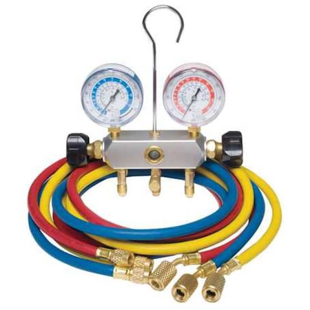 Manifold Gauge Set, 2 Valve, 3 Hoses MPN:4PDF8