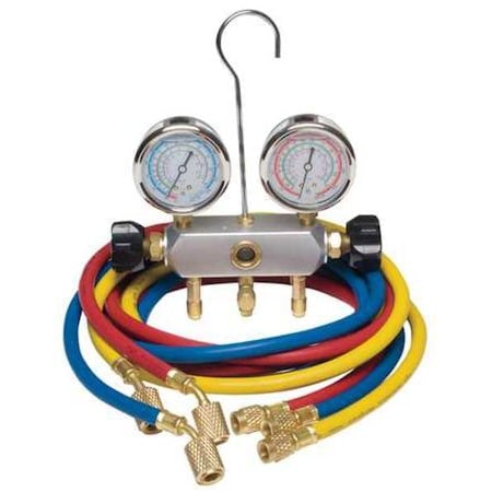 Manifold Gauge Set, 2 Valve, 3 Hoses MPN:4PDF9