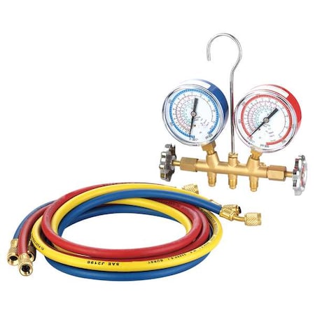 Manifold Gauge Set, 6 ft L, 3 1/8 in Gauge MPN:4PDG1