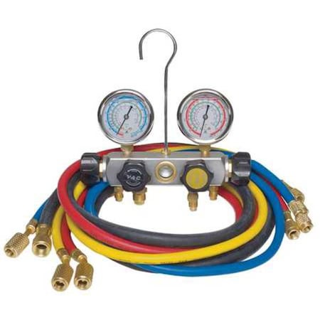 Manifold Gauge Set, 4 Valve, 4 Hoses MPN:4PDG2