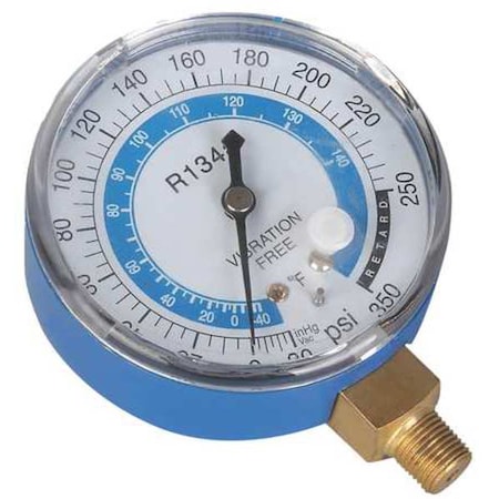 Gauge, 2-3/4 In Dia, Low Side, Blue, 350 psi MPN:4PDK4