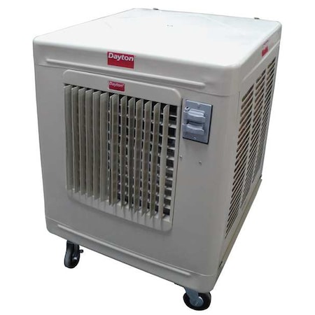 Portable Evaporative Cooler, 2, 376 to 3, 800 cfm, 1, 400 sq ft, 10.4 gal, 1/3 hp, Belt MPN:6RJZ3