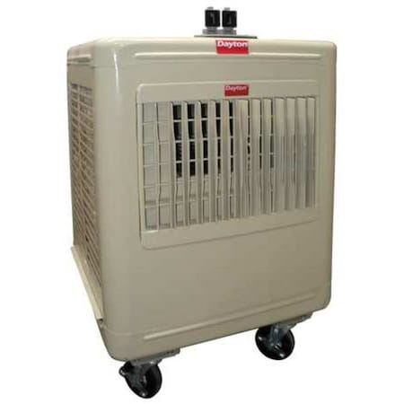 Portable Evaporative Cooler, 2, 100 to 2, 800 cfm, 1, 400 sq ft, 6.3 gal, 1/8 hp, Direct MPN:6RJZ4