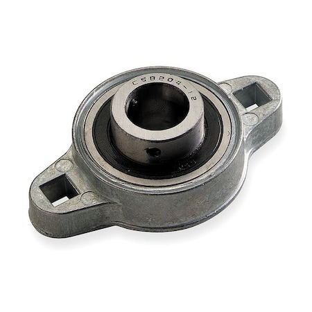 2 Holes, Rhombus Housing, Flange Mount Bearing, Radial Ball, 5/8 in Dia, Zinc Die Cast, Set Screw MPN:1A397