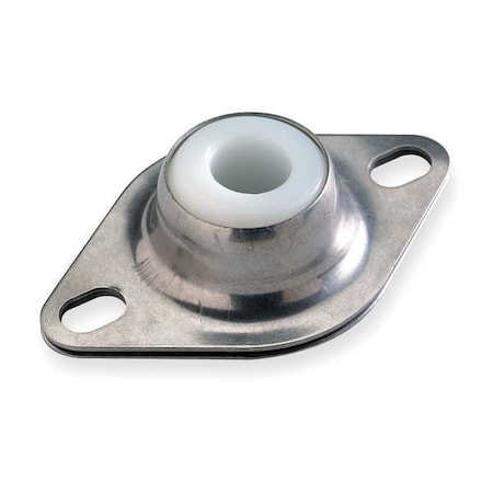 2 Holes, Rhombus Housing, 2 Bolt Flange Bearing, Sleeve, 1/2 in Dia, Stainless Steel MPN:1F576