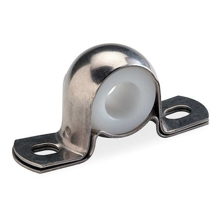 Pillow Block Bearing, Stainless Steel Housing Material, Sleeve, 5/8 in Dia, UHMW Polyethylene Insert Material MPN:1F636
