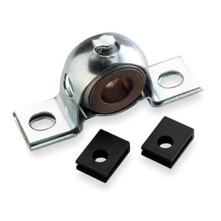 Pillow Block Bearing, Pressed Steel Housing Material, Sleeve, 5/8 in Dia, Bronze Insert Material MPN:2X529