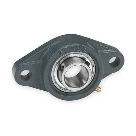 2 Holes, Rhombus Housing, 2 Bolt Flange Bearing, Radial Ball, 5/8 in Dia, Cast Iron, Set Screw MPN:3FCN3