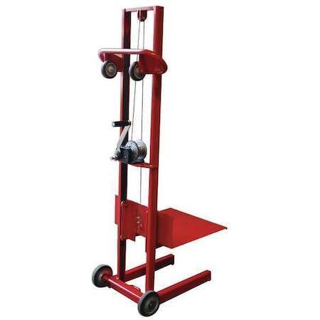Manual Platform Lift Truck, Manual, 500 lb Load Capacity, Hand Winch Lift Control MPN:26Y451