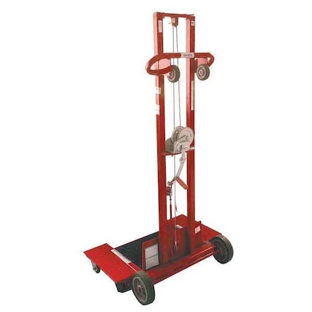 Manual Platform Lift Truck, Manual, 500 lb Load Capacity, Hand Winch Lift Control MPN:26Y452