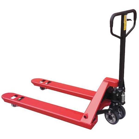 Pallet Jack, 4400 lb., Quiet, Steel, Red MPN:32HD10