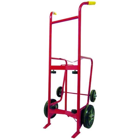 Drum Truck, 55 Gal, Steel, Rubber Wheel MPN:34D644