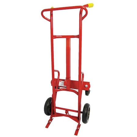 Drum Truck, 55 Gal, Steel, Red, Height 59 In MPN:34D647