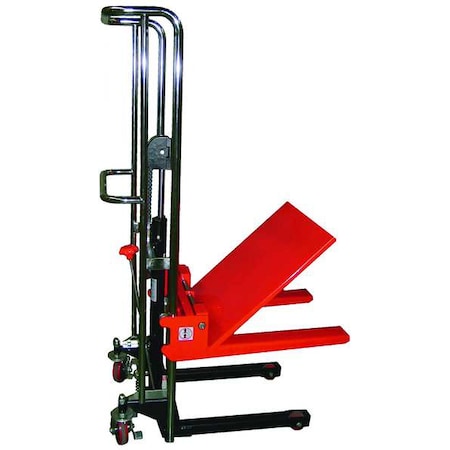 Portable Manual Platform Lift Truck, Manual, 880 lb Load Capacity, Foot Pump Lift Control MPN:4ECW6