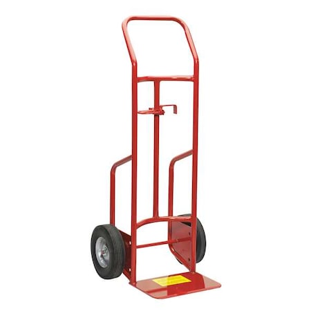 Drum Hand Truck, 800 lb., Steel, Red MPN:6W853