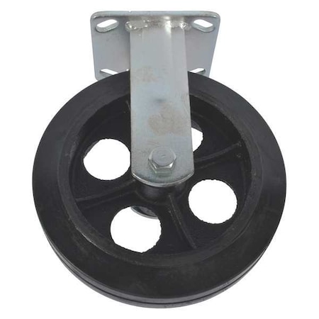 RigidCaster, Black, Rubber;Steel, 500lb MPN:R006