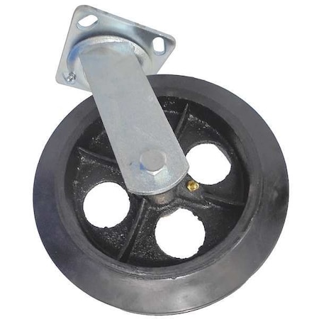 SwivelCaster, Black, Rubber;Steel, 750lb MPN:S004