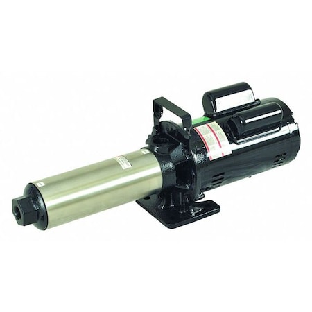 Booster Pump, 3 hp, 230V AC, 1 Phase, 1 in NPT Inlet Size, 13 Stage, 172 psi Max Pressure MPN:45MW83