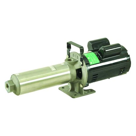 Booster Pump, 1/2 hp, 115/230V AC, 1 Phase, 3/4 in NPT Inlet Size, 8 Stage, 120 psi Max Pressure MPN:45MW84