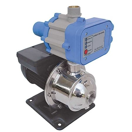 Constant Pressure Booster Pump, 1 hp, 115V AC, 1 Phase, 1 in NPT Inlet Size, 2 Stage MPN:4HFA8