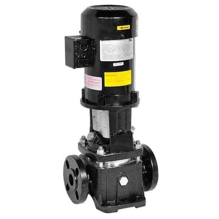 Booster Pump, 1/2 hp, 208 to 240/480V AC, 3 Phase, 1-1/4 in Flanged Inlet Size, 2 Stage MPN:5UWH6