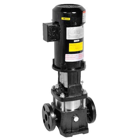 Booster Pump, 1 hp, 208 to 240/480V AC, 3 Phase, 1-1/4 in Flanged Inlet Size, 5 Stage MPN:5UWJ7