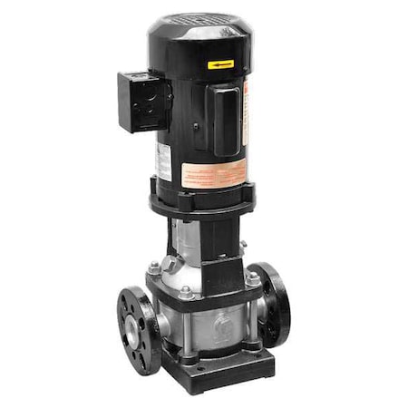 Booster Pump, 1/2 hp, 120/208 to 240V AC, 1 Phase, 1-1/4 in Flanged Inlet Size, 2 Stage MPN:5UWK1