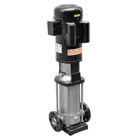 Booster Pump, 3 hp, 240V AC, 1 Phase, 1-1/4 in Flanged Inlet Size, 9 Stage, 127 psi Max Pressure MPN:5UWL2