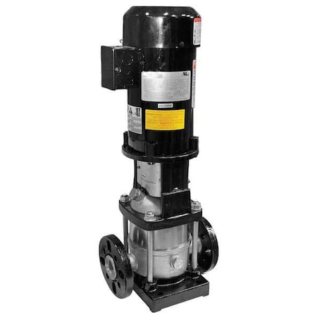 Booster Pump, 1 hp, 208 to 240/480V AC, 3 Phase, 1-1/4 in Flanged Inlet Size, 5 Stage MPN:5UWL3