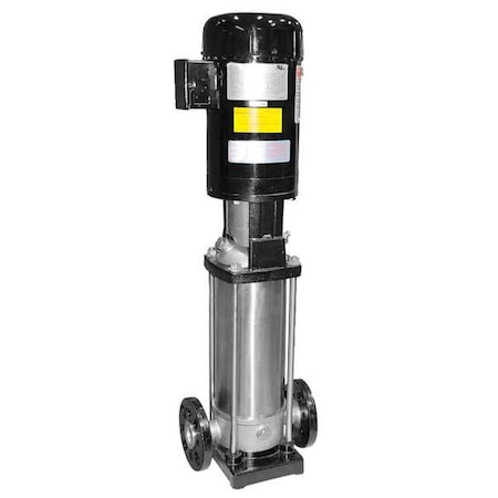 Booster Pump, 3 hp, 208 to 240/480V AC, 3 Phase, 1-1/4 in Flanged Inlet Size, 17 Stage MPN:5UWL6