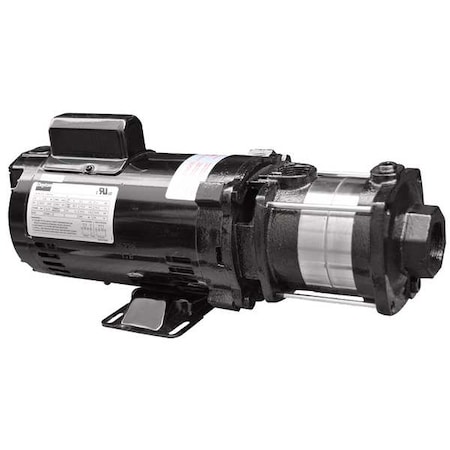 Booster Pump, 1/3 hp, 120/240V AC, 1 Phase, 3/4 in NPT Inlet Size, 3 Stage, 58 psi Max Pressure MPN:5UXF3