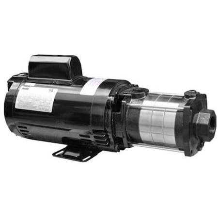 Booster Pump, 1/2 hp, 120/240V AC, 1 Phase, 3/4 in NPT Inlet Size, 4 Stage, 77 psi Max Pressure MPN:5UXF4