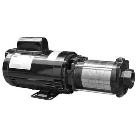 Booster Pump, 2 hp, 120/240V AC, 1 Phase, 1-1/4 in NPT Inlet Size, 5 Stage, 100 psi Max Pressure MPN:5UXF8