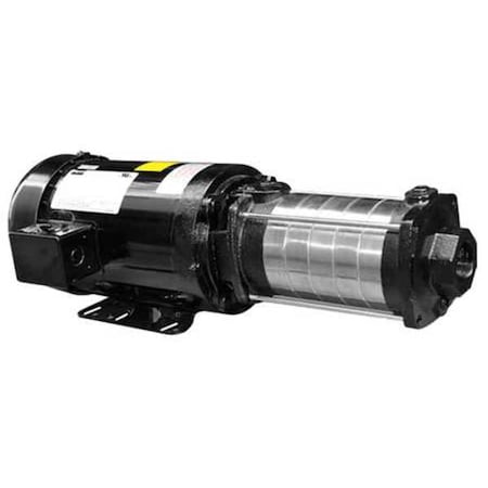 Booster Pump, 3 hp, 230/460, 3 Phase, 1-1/4 in NPT Inlet Size, 6 Stage, 121 psi Max Pressure MPN:5UXG4