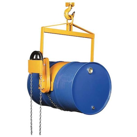 Vertical Drum Lifter/Dispenser, Ylw, Steel MPN:12R541