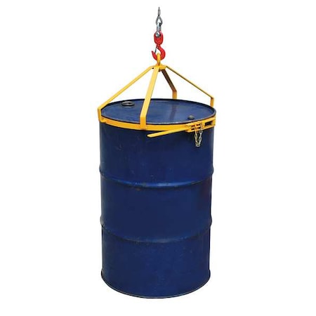 Economy Drum Lifter, Ylw, Vertical, Steel MPN:12R542