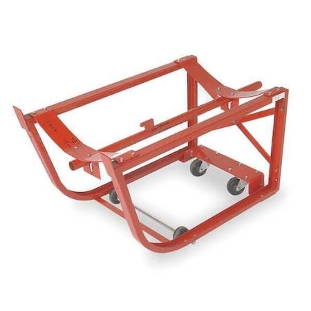 Drum Cradle, Cap 600 Lb, 2 Swivel Casters MPN:3BA26