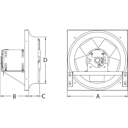 Exhaust Fan, 16In Bl, Aluminum, 115/230V MPN:10D983