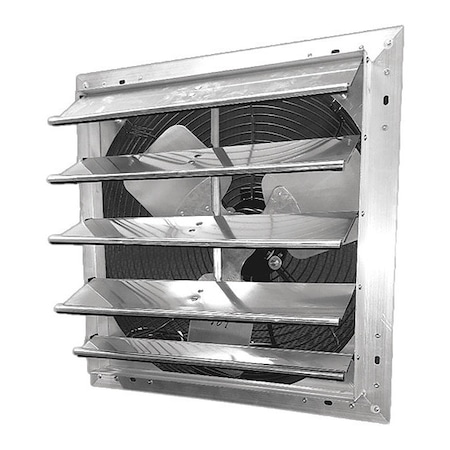 Shutter Mount Exhaust Fan, 18 in Blade Dia, 1/4 hp, 1 Phase, Fits 19 in x 19 in, 3128 cfm, 115V AC MPN:484X41