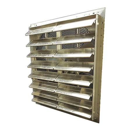 Shutter Mount Exhaust Fan, 36 in Blade, 1 Speed, 8225 CFM, 115V, 8.24 Sones, Aluminum MPN:484X50