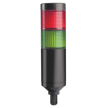 Tower Light Assembly, Red, Green, 24V AC/DC, 80 FPM, 56 mm Dia., Support Tube MPN:26ZT21
