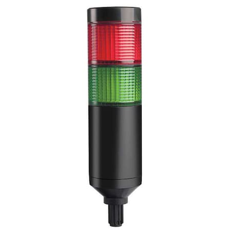 Tower Light Assembly, Red, Green, 90 to 240V AC, 80 FPM, 56 mm Dia., Support Tube MPN:26ZT27