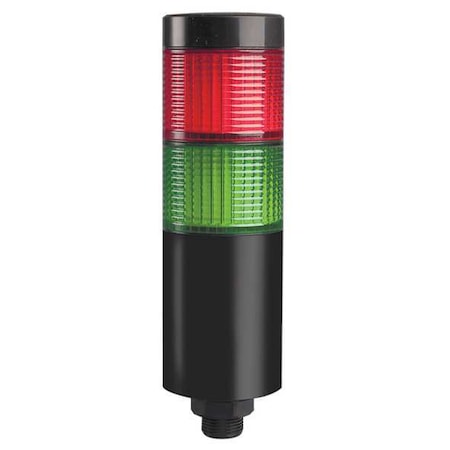 Tower Light Assembly, Red, Green, 24V AC/DC, 80 FPM, 56 mm Dia., Direct MPN:26ZT34