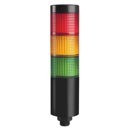 Tower Light Assembly, Red, Yellow, Green, 90 to 240V AC, 80 FPM, 56 mm Dia., Direct MPN:26ZT42