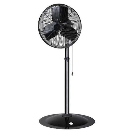 Light Duty Industrial Fan, Pedestal Mount, 20 in Blade Dia, 120V, 5, 100/6, 200 cfm, Oscillating MPN:13V399